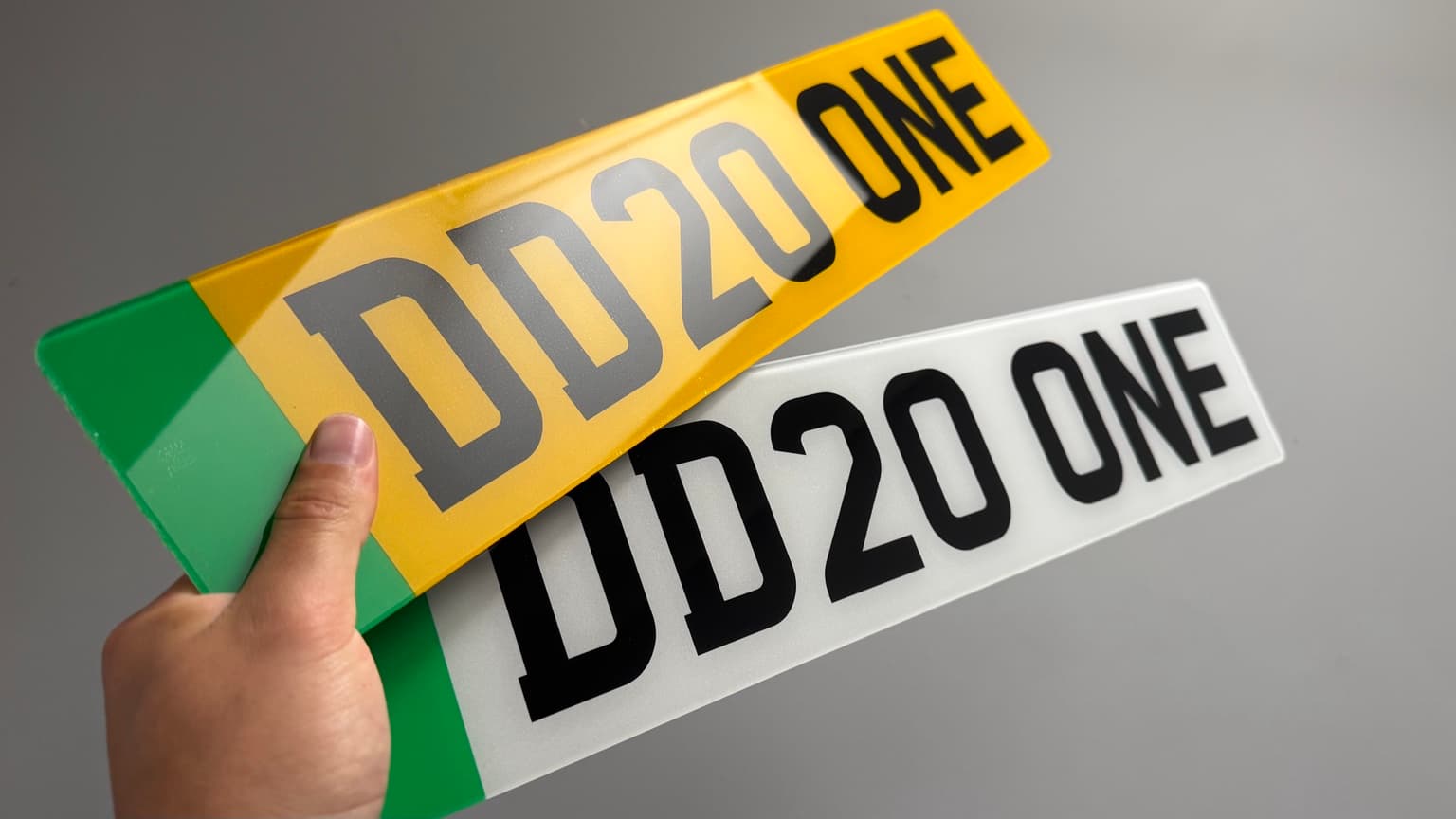 Printed customer number plate photo 1