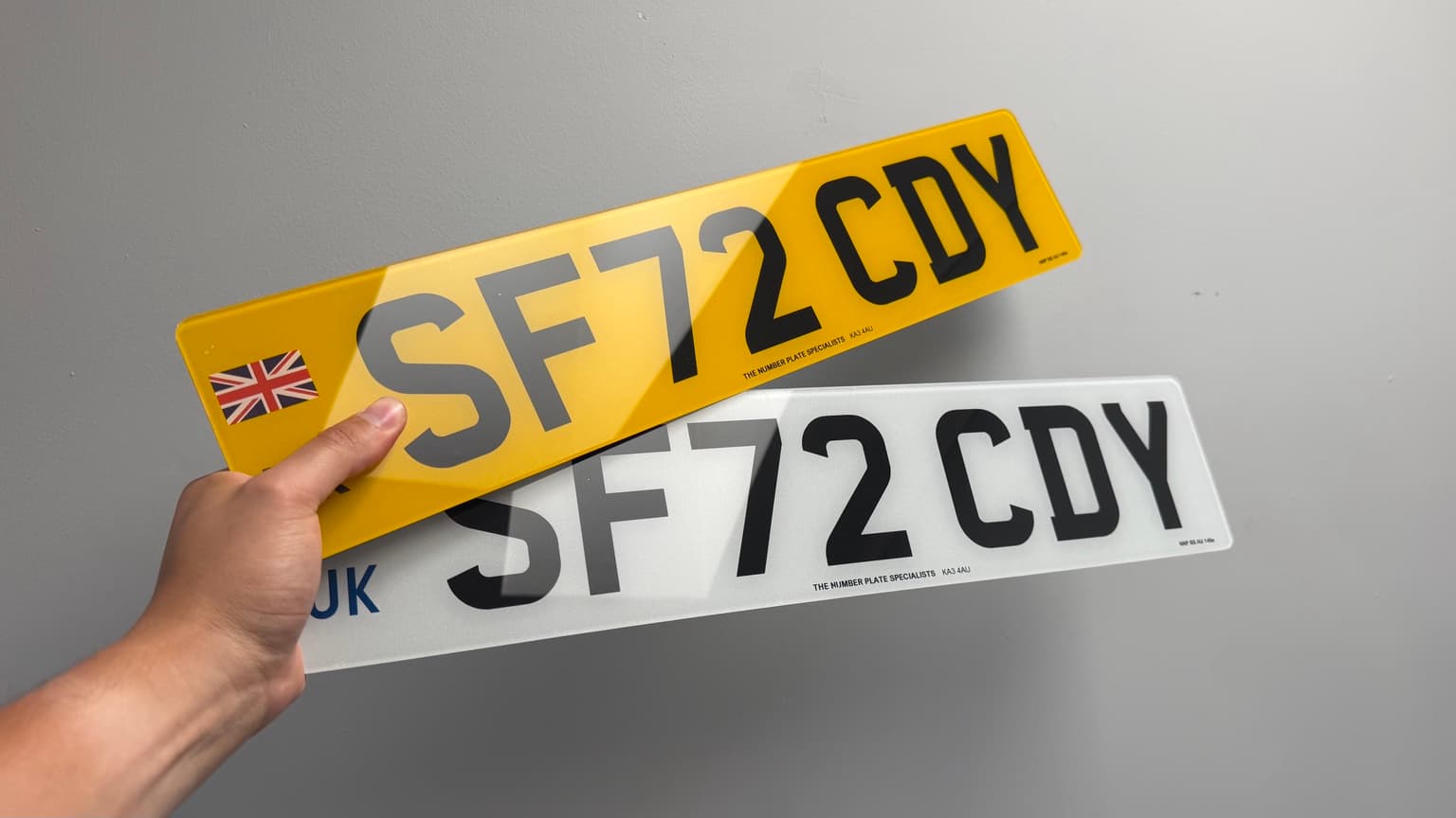 Printed customer number plate photo 4