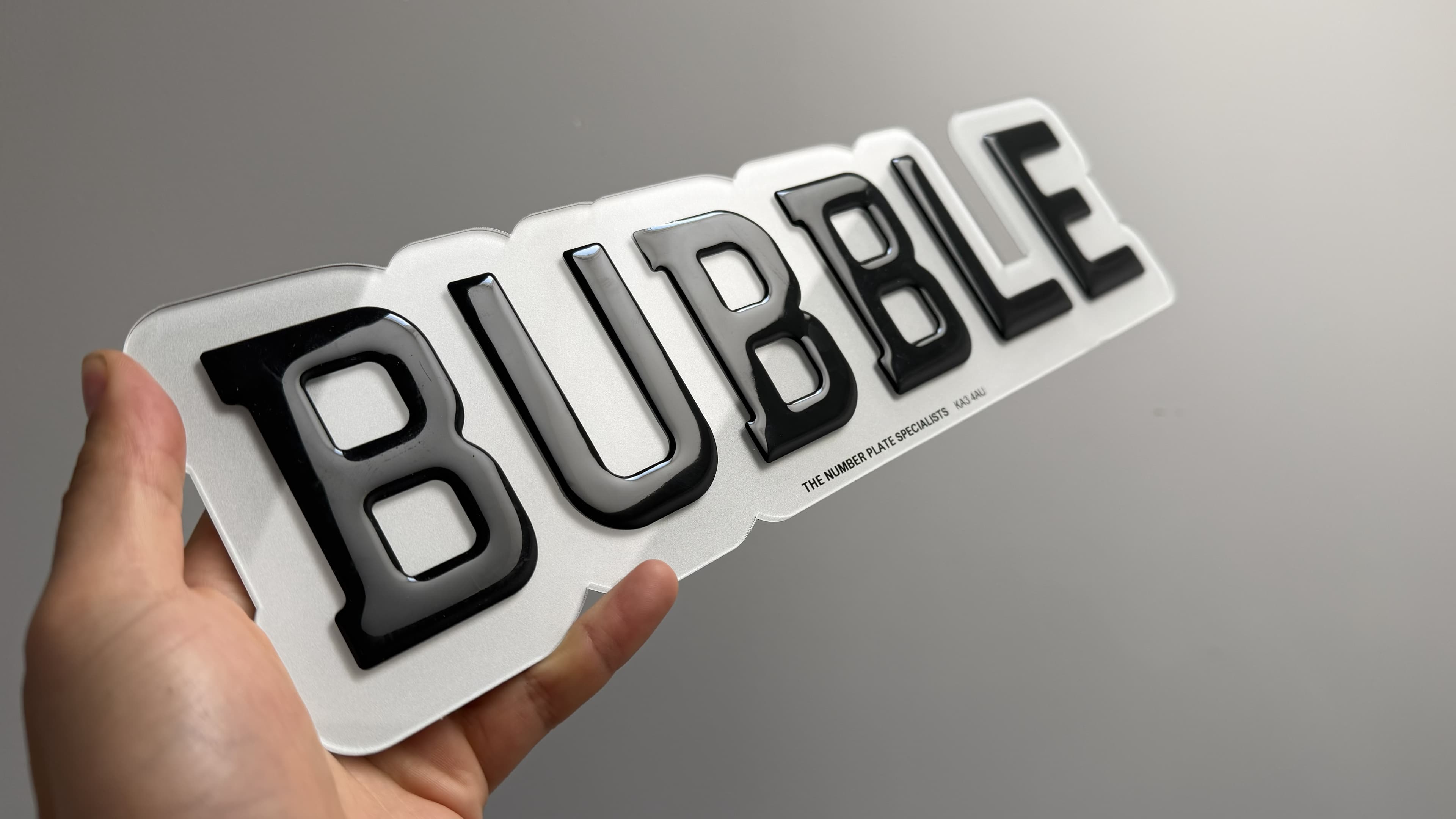 Bubble Number Plates