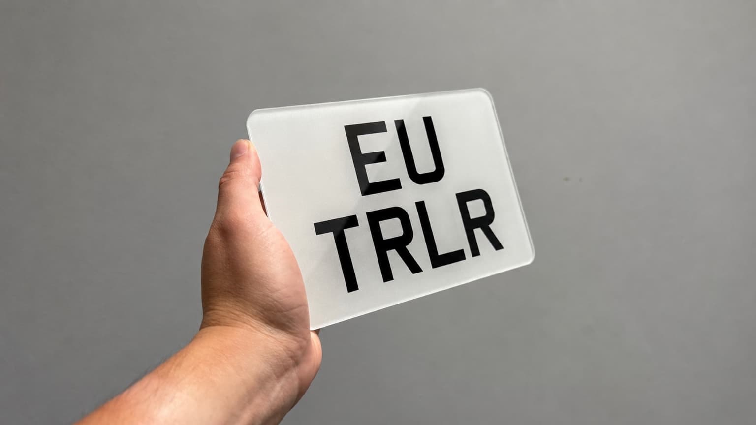 EU Trailer Registration Plate product photo 1