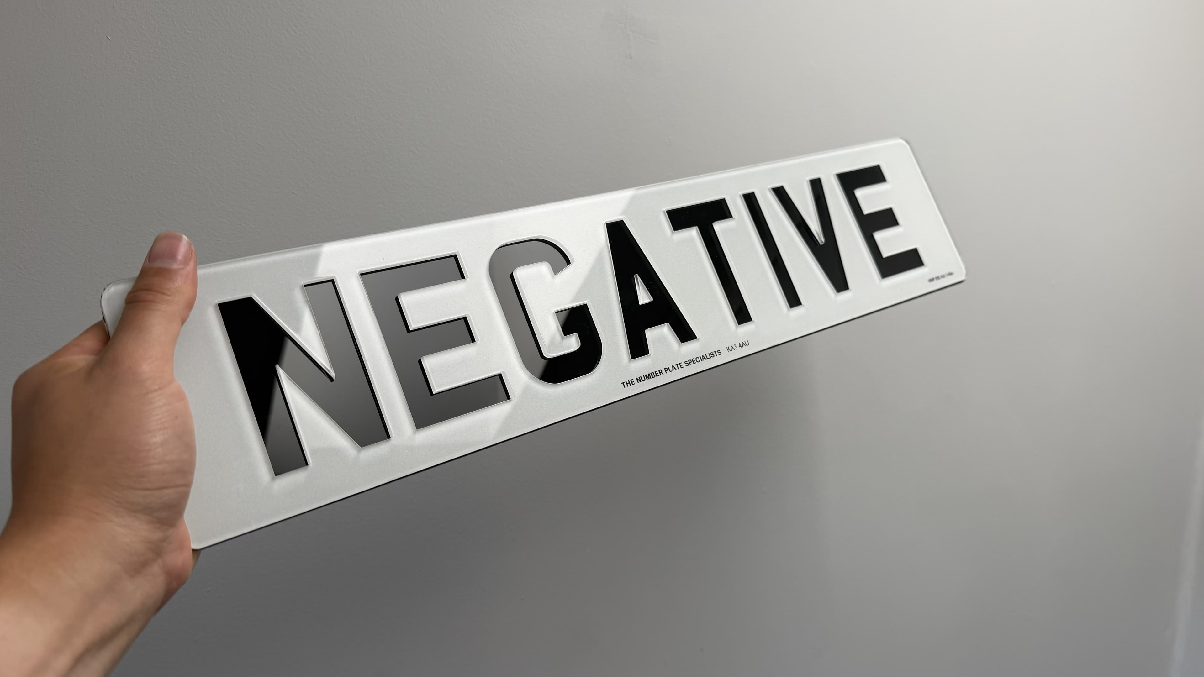 Negative Number Plates