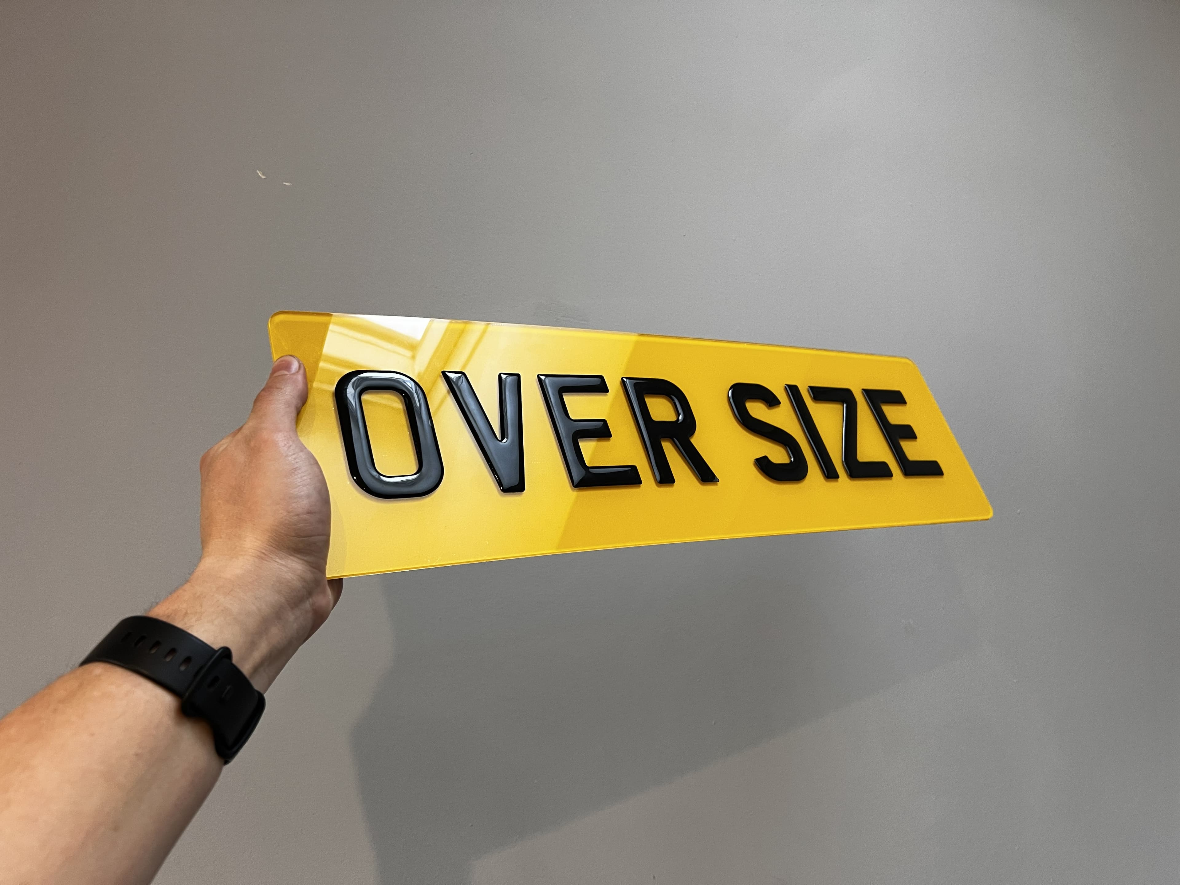 Oversized Number Plates