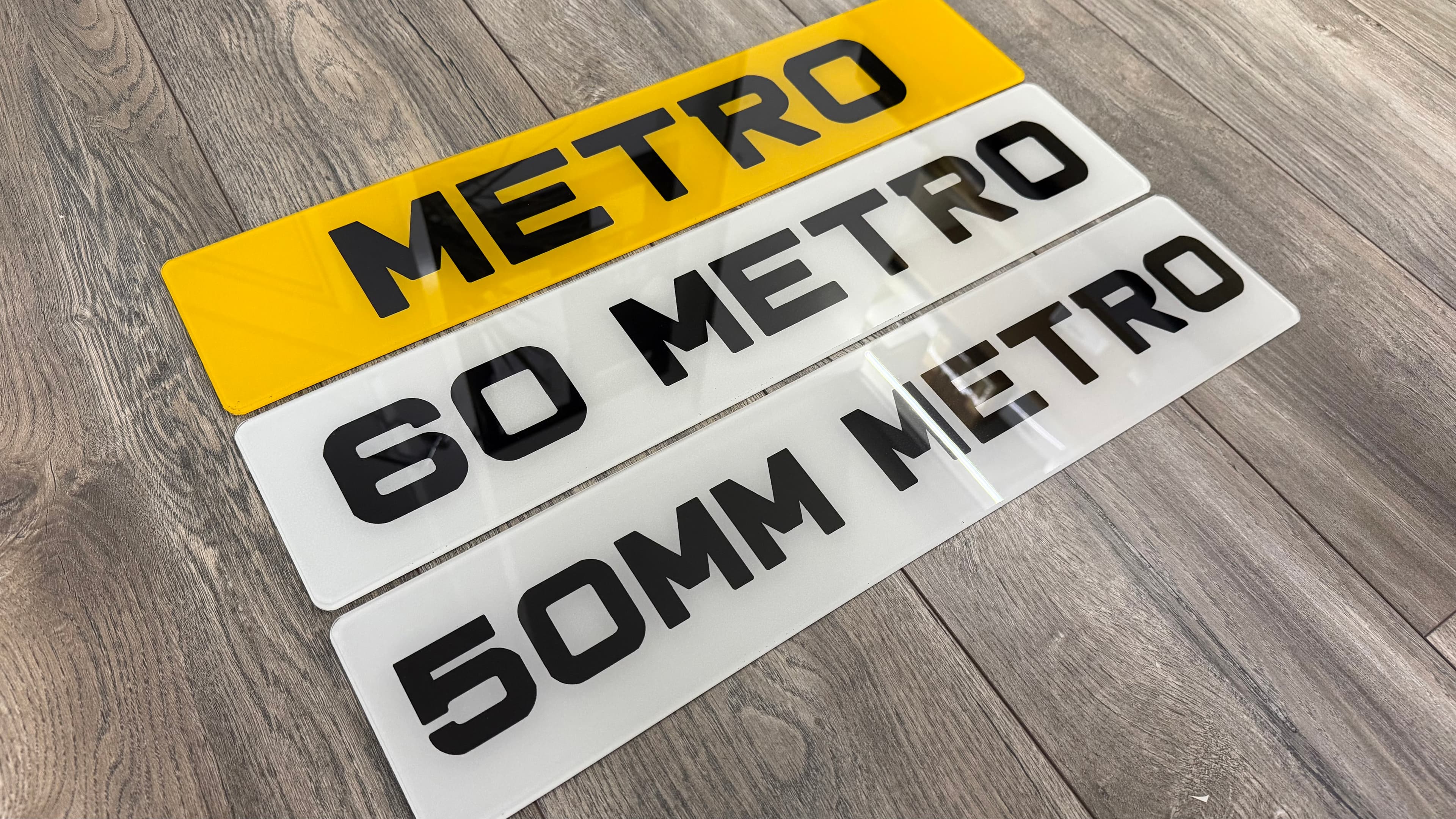 Printed Metro Font Show Plates