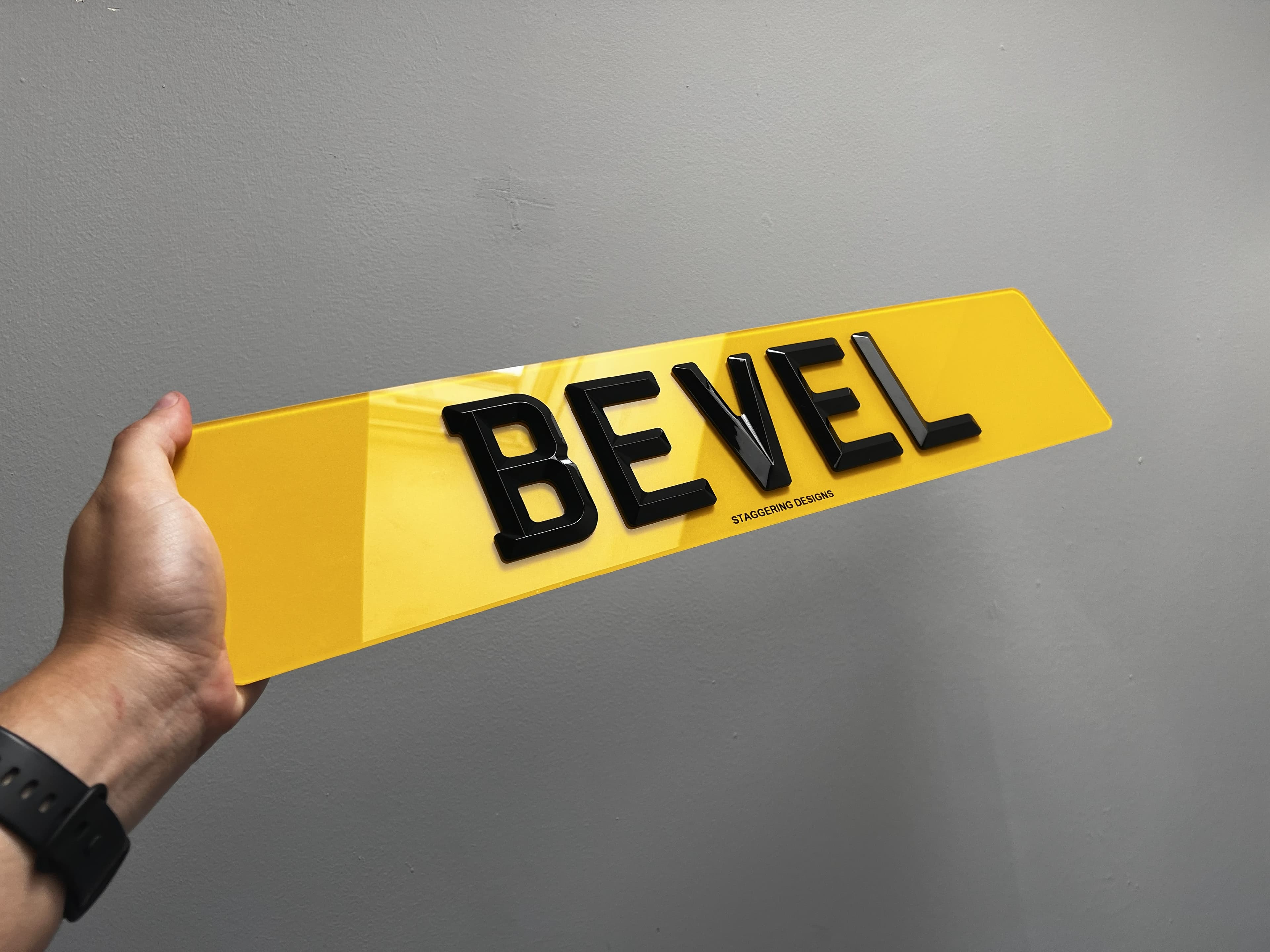 Retro / Diamond Bevel Number Plates
